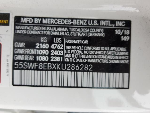 Photo 12 VIN: 55SWF8EBXKU286282 - MERCEDES-BENZ C 300 4MAT 