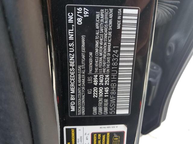 Photo 11 VIN: 55SWF8HB1HU183241 - MERCEDES-BENZ C-CLASS 