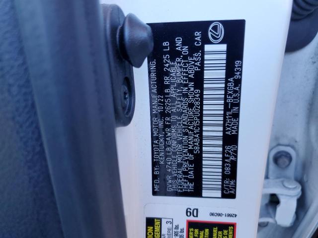 Photo 11 VIN: 58ABA1C15PU028349 - LEXUS ES 300H F- 