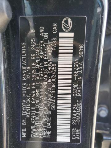 Photo 12 VIN: 58ABZ1B10KU024258 - LEXUS ES 350 