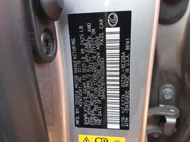 Photo 12 VIN: 58ABZ1B11KU026083 - LEXUS ES 350 