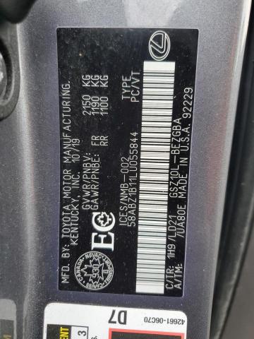 Photo 11 VIN: 58ABZ1B11LU055844 - LEXUS ES 350 