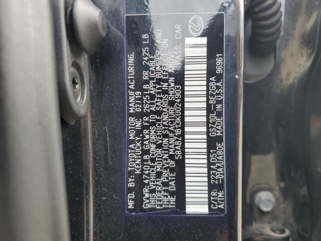 Photo 11 VIN: 58ABZ1B13KU024903 - LEXUS ES 350 