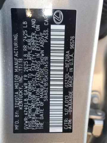 Photo 12 VIN: 58ABZ1B15KU014518 - LEXUS ES 350 