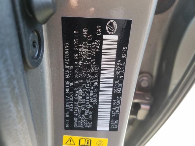 Photo 9 VIN: 58ABZ1B18KU020121 - LEXUS ES 350 