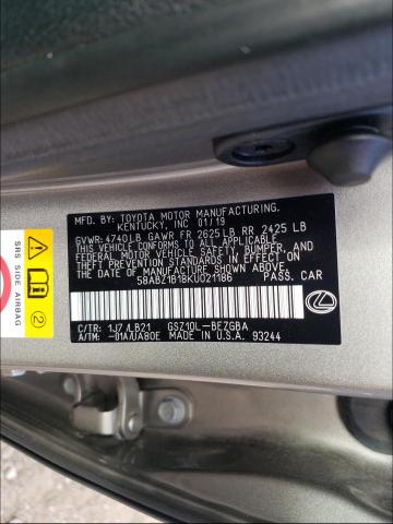 Photo 9 VIN: 58ABZ1B18KU021186 - LEXUS ES 350 