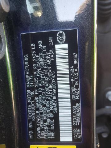 Photo 11 VIN: 58ABZ1B19KU033976 - LEXUS ES 350 