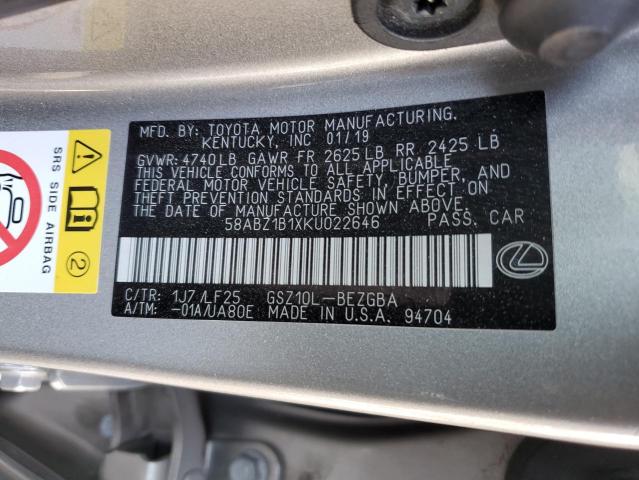 Photo 12 VIN: 58ABZ1B1XKU022646 - LEXUS ES 350 