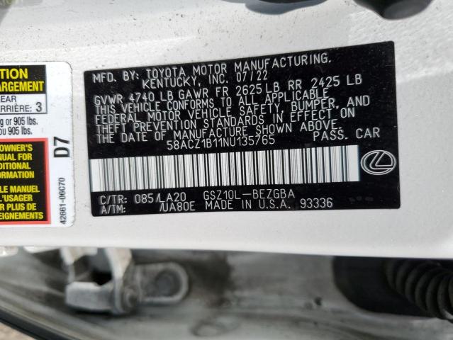 Photo 11 VIN: 58ACZ1B11NU135765 - LEXUS ES350 