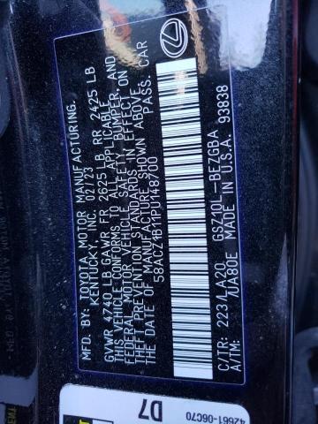 Photo 11 VIN: 58ACZ1B11PU148700 - LEXUS ES350 