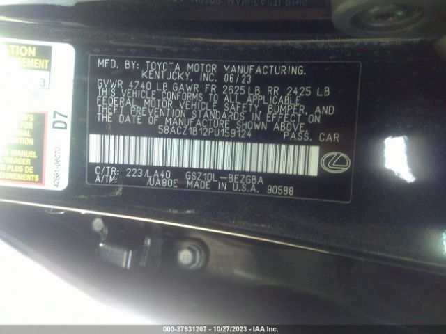 Photo 8 VIN: 58ACZ1B12PU159124 - LEXUS ES 350 