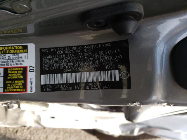 Photo 9 VIN: 58ACZ1B16LU071090 - LEXUS ES 350 BAS 