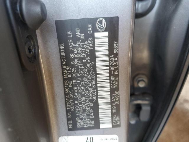 Photo 11 VIN: 58ACZ1B16LU077116 - LEXUS ES350 