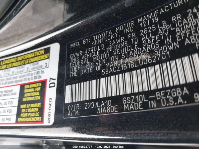 Photo 8 VIN: 58ACZ1B18LU062701 - LEXUS ES 