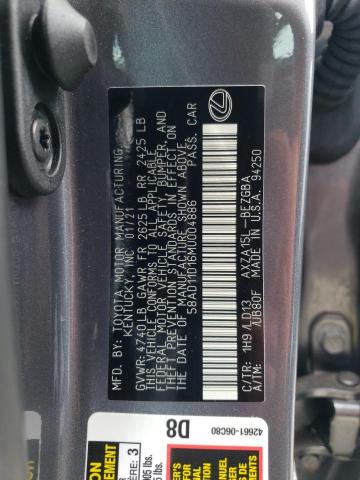 Photo 11 VIN: 58AD11D16MU004886 - LEXUS ES250 