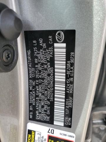 Photo 12 VIN: 58AD11D1XMU004065 - LEXUS ES 250 BAS 