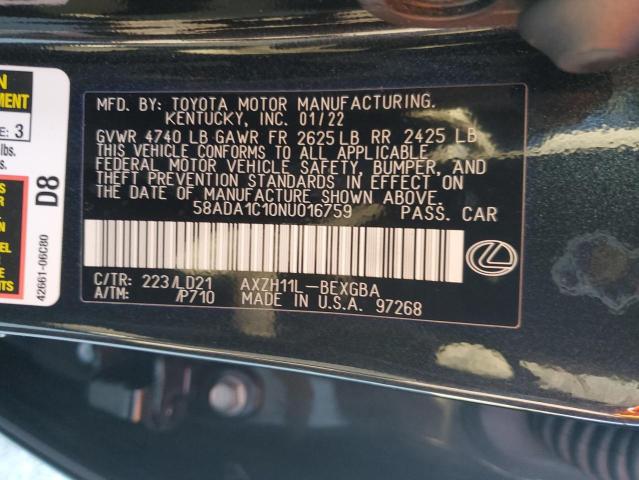 Photo 11 VIN: 58ADA1C10NU016759 - LEXUS ES300 