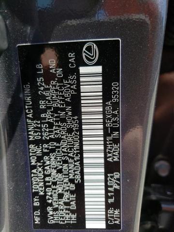 Photo 12 VIN: 58ADA1C11NU021954 - LEXUS ES 300H BA 