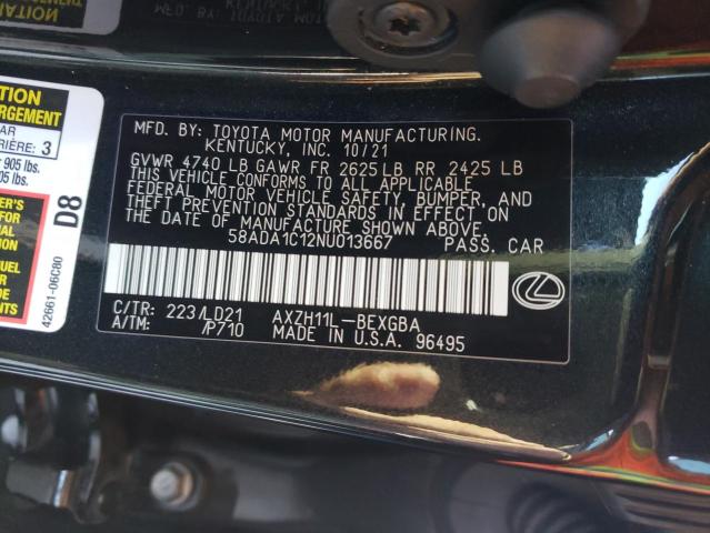 Photo 11 VIN: 58ADA1C12NU013667 - LEXUS ES 300H BA 