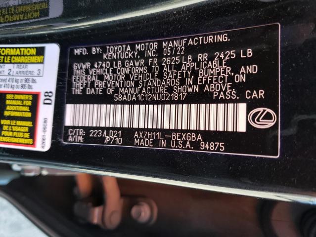 Photo 11 VIN: 58ADA1C12NU021817 - LEXUS ES 