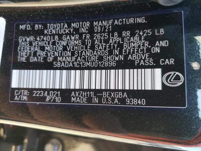 Photo 11 VIN: 58ADA1C13MU012896 - LEXUS ES 300H 