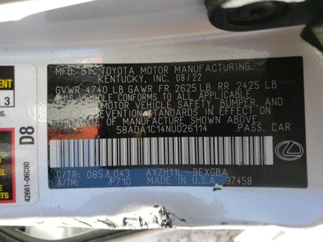 Photo 11 VIN: 58ADA1C14NU026114 - LEXUS ES 300H BA 