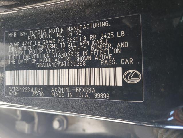 Photo 11 VIN: 58ADA1C15NU020368 - LEXUS ES 300H BA 