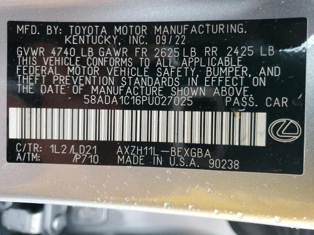 Photo 12 VIN: 58ADA1C16PU027025 - LEXUS ES 300H BA 