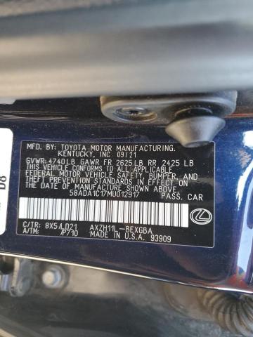 Photo 12 VIN: 58ADA1C17MU012917 - LEXUS ES 