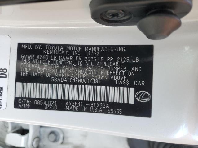 Photo 12 VIN: 58ADA1C17NU017391 - LEXUS ES 300H BA 