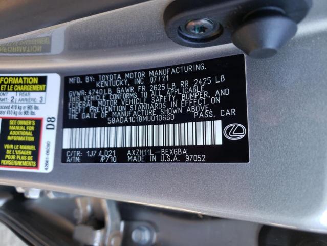 Photo 9 VIN: 58ADA1C18MU010660 - LEXUS ES 300H 