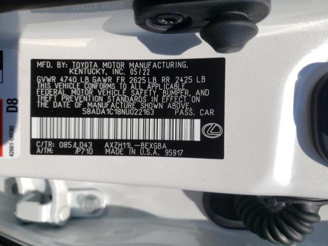 Photo 9 VIN: 58ADA1C18NU022163 - LEXUS ES 300H BA 