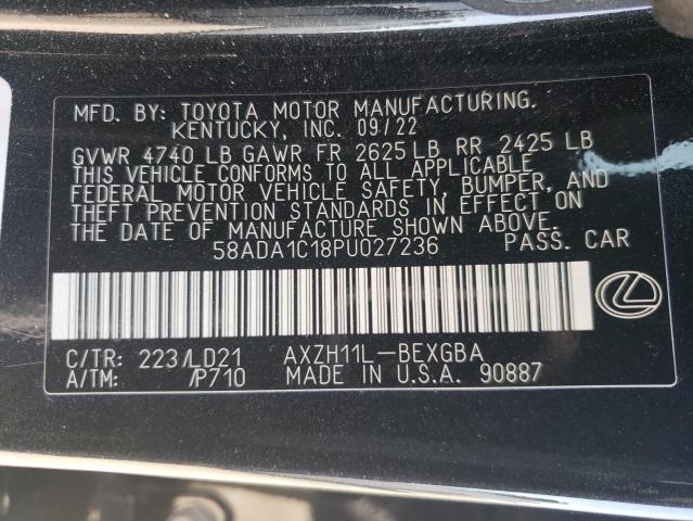 Photo 11 VIN: 58ADA1C18PU027236 - LEXUS ES 300H BA 