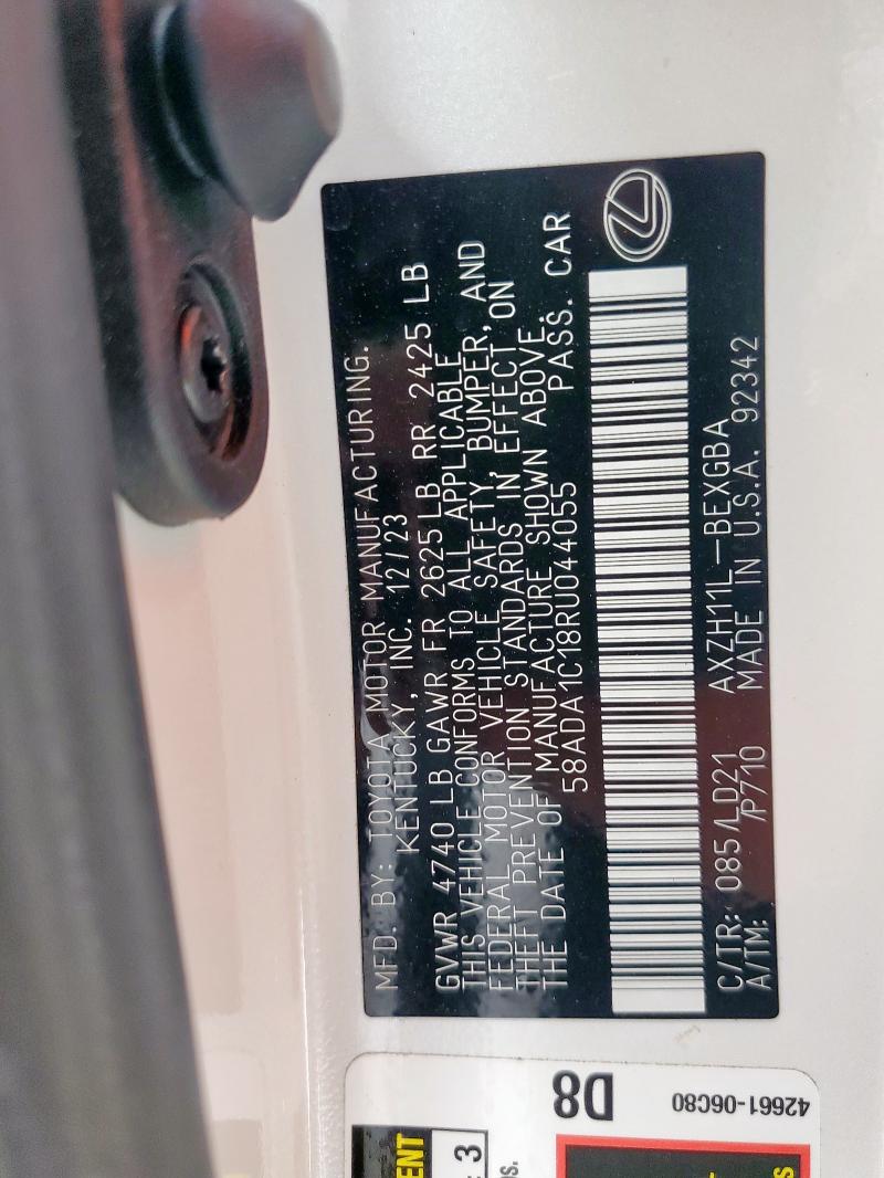 Photo 12 VIN: 58ADA1C18RU044055 - LEXUS ES 300H BA 