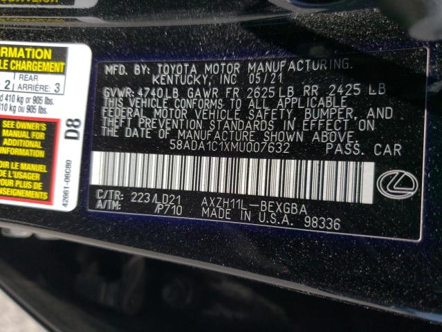 Photo 11 VIN: 58ADA1C1XMU007632 - LEXUS ES 300H 