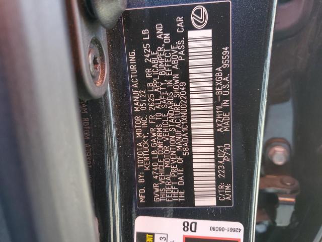 Photo 11 VIN: 58ADA1C1XNU022049 - LEXUS ES 300H BA 