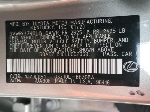 Photo 12 VIN: 58ADZ1B10LU067069 - LEXUS ES350 