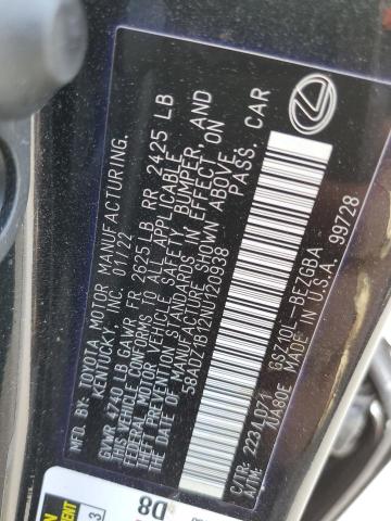 Photo 11 VIN: 58ADZ1B12NU120938 - LEXUS ES 350 BAS 