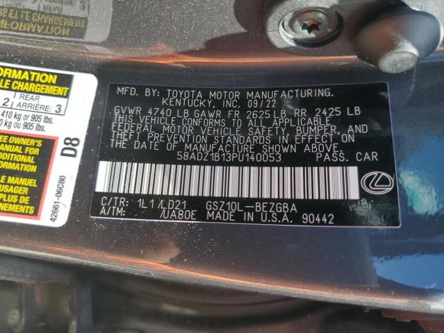 Photo 12 VIN: 58ADZ1B13PU140053 - LEXUS ES 350 BAS 