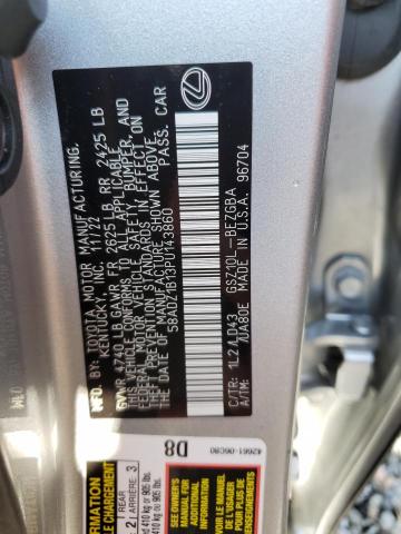 Photo 12 VIN: 58ADZ1B13PU143860 - LEXUS ES 350 BAS 