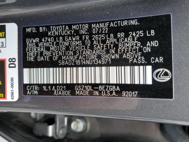 Photo 12 VIN: 58ADZ1B14NU134971 - LEXUS ES 350 BAS 