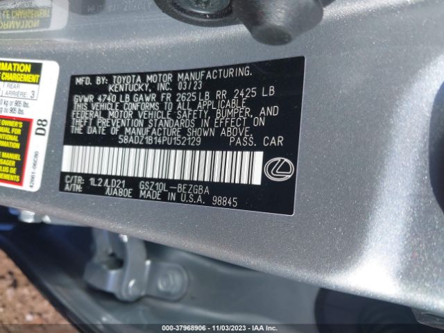 Photo 8 VIN: 58ADZ1B14PU152129 - LEXUS ES 350 