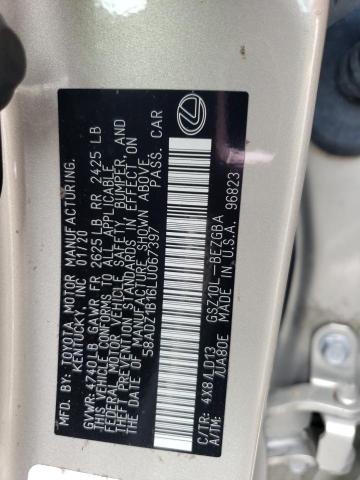 Photo 9 VIN: 58ADZ1B16LU067397 - LEXUS ES 350 