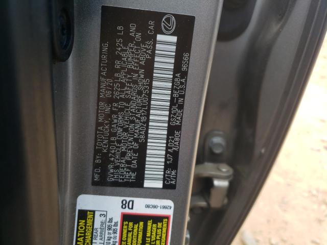 Photo 11 VIN: 58ADZ1B17LU075315 - LEXUS ES350 