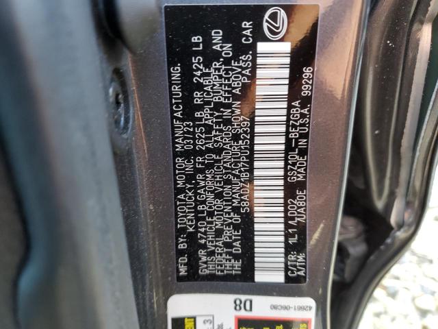 Photo 11 VIN: 58ADZ1B17PU152397 - LEXUS ES350 