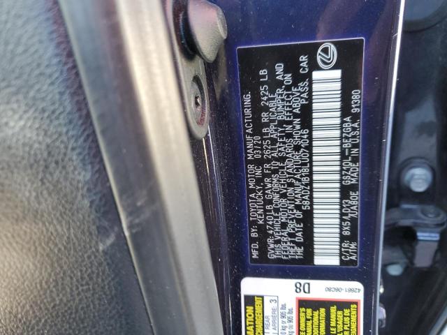 Photo 11 VIN: 58ADZ1B18LU071046 - LEXUS ES350 