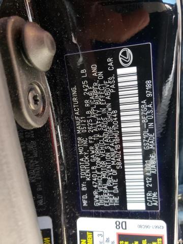 Photo 9 VIN: 58ADZ1B18MU100448 - LEXUS ES 350 BAS 