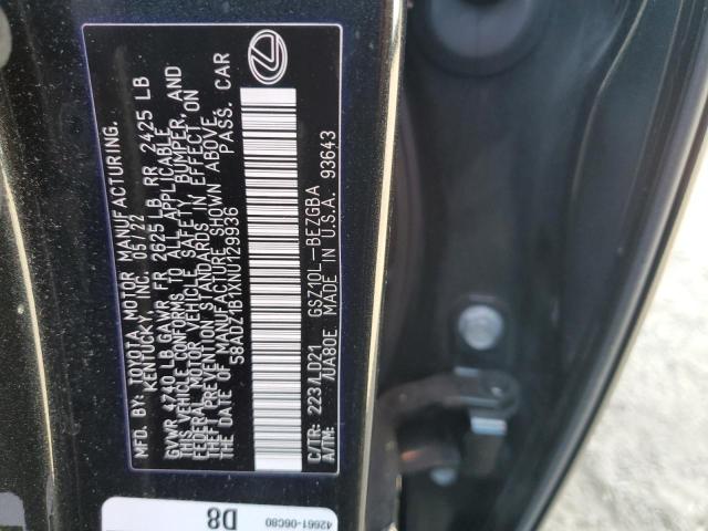 Photo 12 VIN: 58ADZ1B1XNU129936 - LEXUS ES 350 BAS 