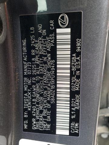 Photo 11 VIN: 58ADZ1B1XPU149476 - LEXUS ES350 