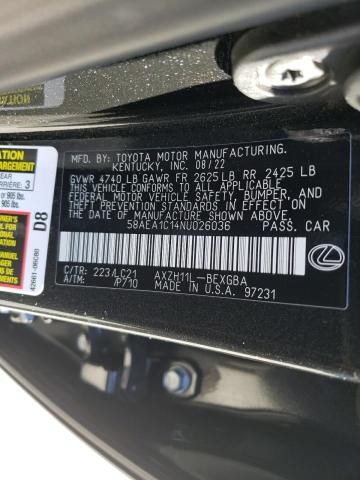 Photo 11 VIN: 58AEA1C14NU026036 - LEXUS ES 300H BA 